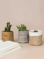 Cesta de lámpara de tela lavable de papel kraft Retro, cubierta de cesta de flores, portalápices, artículos para el hogar para maquillaje de escritorio - details 11