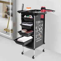 Carro de peluquería para salón, herramienta móvil para salón de peluquería, estante de almacenamiento organizador para el hogar - details 1