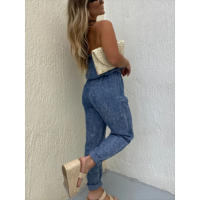 2025 nuevos pantalones vaqueros de las mujeres vendedoras calientes, mono de mezclilla sin tirantes y ceñido a la cintura - details 3