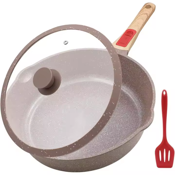 Sarten Cerámica Antideslizante 29,5x 30,5 x 11,5 cm Ideal para Freír con Mango Extraíble - 1