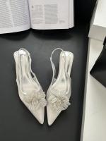 Nuevas Sandalias de Flores con Diamantes de Imitación Estilo de Hada, Viento, Tacón Grueso, Bolsa, Cabeza, Zapatos Individuales Vacíos - details 17