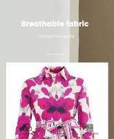 CHCH Vestido de fiesta con estampado de falda larga y camisa con mangas nuevas para mujer - details 2