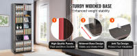 SucceBuy Gabinete de almacenamiento multimedia, soporte ajustable para DVD y CD, organiza música, películas, juegos, acabado espresso - details 0