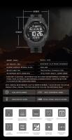 SMAEL, relojes digitales a la moda para hombre, relojes de pulsera deportivos LED, reloj con fecha resistente al agua para hombre, cronómetro ligero, reloj militar para hombre - details 3