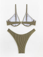Conjunto de Bikini de Dos Piezas Negro Traje de Baño Sexy para Mujeres Estilo Biquini Brasileño - details 14