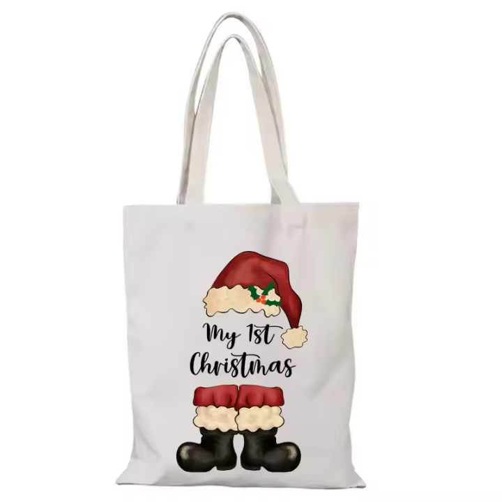 Bolso de Lona Ecológico Bolso de Mano de Navidad con Estampado de Anime - 1