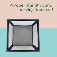 arque para bebé, Cuna de Viaje, Cama Infantil, Espacioso y Bien ventilado con Dimensiones 100 x 100 x 76 cm, Cierre Compacto y Bolsa de Transporte, Color Mineral Grafito - details 4