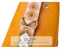 Riñonera de cuero PU para mujer, bolso de pecho sencillo de estilo bohemio para mujer, bolso de hombro deportivo Retro occidental de gran capacidad para ciclismo - details 4