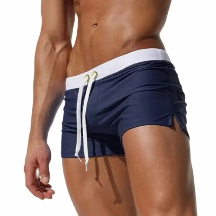 Traje de baño para hombre Diseño con bolsillo trasero, secado rápido, 10 colores, estilo de calzoncillos tipo bóxer para el verano - 1