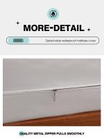Protector de colchón impermeable con cremallera, Funda de colchón silenciosa suave y transpirable para cama individual o doble, tamaño Queen/King - details 16