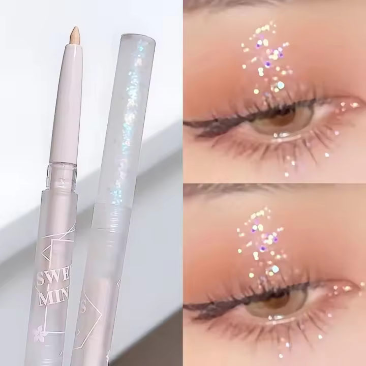 Sombra de Ojos Líquida Brillante-Matte Tono de Piel de Seda Perlas de Agua Impermeables - 1