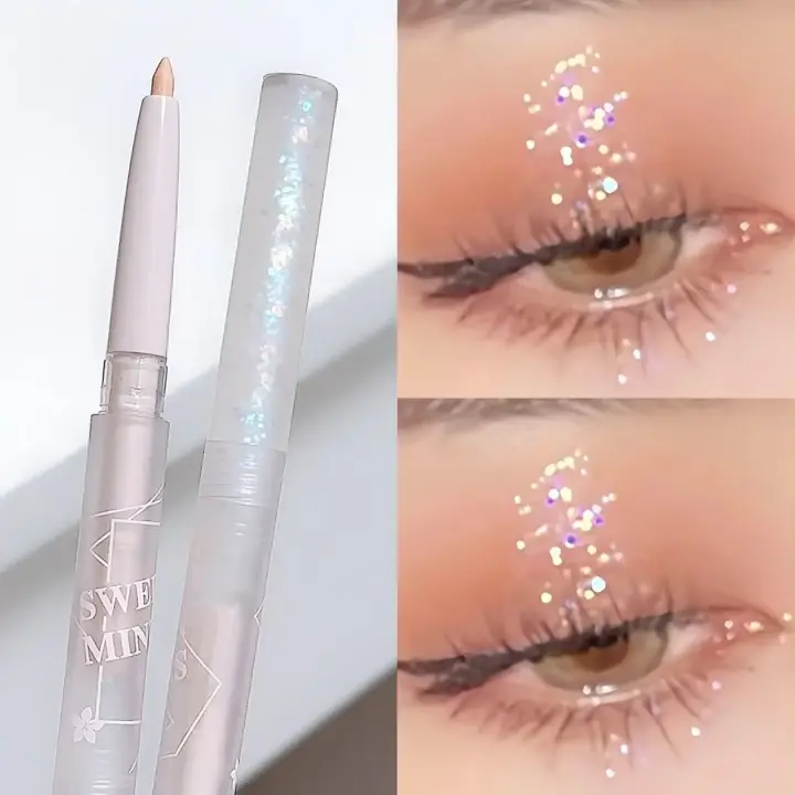 Sombra de Ojos Líquida Brillante-Matte Tono de Piel de Seda Perlas de Agua Impermeables - 1