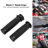 Manillar Universal para motocicleta, empuñaduras negras de 1 "para Harley y 25mm, Touring, Road King, Dyna, VRSC, Sportster XL, 883, 1200, XR, Softail - details 0
