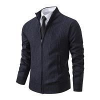 Chaqueta gruesa para hombre, cárdigan de punto con cuello levantado, cálido, para otoño e invierno - details 8