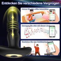 Empaque privado SEXY Vibrador Anal Telescópico Masajeador de Próstata Doble Anillo Juguetes Sexuales Hombres Gay Plug Anal Bluetooth APP Vibrador para Adultos - details 24