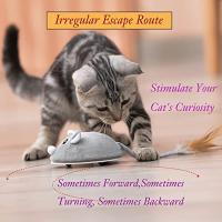 ATUBAN Automatic Cat Toys with Feather Wand , Interactive Cat Toys Mice for Indoor Cats/Kittens , Smart Sensing Mouse Cat Toys - details 1
