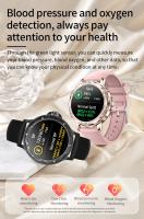 Reloj Inteligente para Mujeres Pantalla Táctil Completa 1.2inch Bluetooth Respuesta Llamada Whatsapp Notificación Smartwatch para Android iPhone Material de la Carcasa Aleación Forma Redonda Resolución de Pantalla 240*240 - details 4