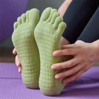 Calcetines antideslizantes para Pilates para mujer, medias de cinco dedos para Yoga, Fitness, baile, Ballet, calcetín de secado rápido para estudio de Yoga - details 6