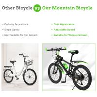 Bicicleta de Montaña de Acero Inoxidable con 7 Velocidades Ajuste de Altura Kettle+Soporte - details 7