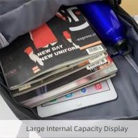 Mochila para ordenador a la moda, bolso escolar para estudiantes de Color sólido con cremallera, bolso de hombro de viaje informal de gran capacidad para estudiantes universitarios - details 12