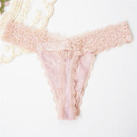Voplidia-Tanga de algodón para mujer, ropa interior con parte trasera en T, bragas sexys, culo grande, lencería Hipster de encaje sin costuras, 6 unidades por lote - details 6