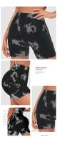 Pantalones de Yoga de Mármol Tie Dye Shorts Deportivos Transpirables de Cintura Alta para Mujeres - details 11