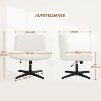 Silla Piernas Cruzadas con Función Mecedora, Ancha Sila de Escritorio para Juegos, Silla - details 2