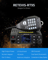 Radio de Coche Retevis RT95 Estación Móvil Combinada de Dos Vías 25W VHF UHF CHIRP Anytone Base Station Resistente al Agua Alcance de 5-10KM - details 0