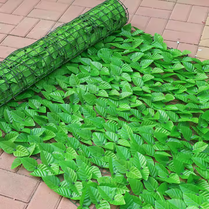 Paneles de pantalla de privacidad, valla para balcón, 0,5x1m, seto para exteriores, hoja verde Artificial, valla para plantas de jardín, decoración del hogar - 1