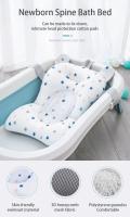 Cojín de apoyo para el asiento del baño del bebé Cojín antideslizante suave y cómodo para el cuerpo Cojín plegable para el baño del bebé Alfombra para el baño de la silla Almohada para la bañera del recién nacido - details 3