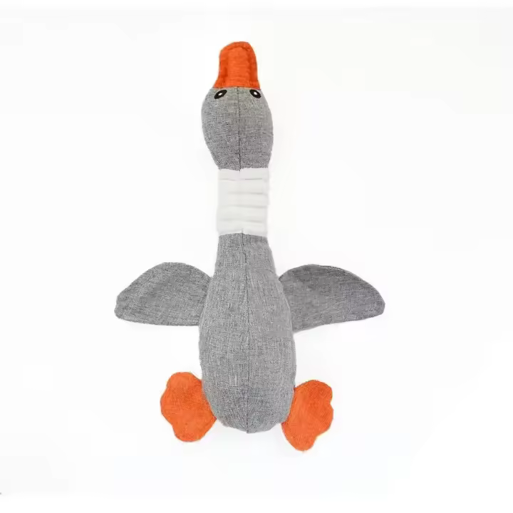 Juguete de Peluche de Perro Pato de Sonido para Cachorros Juguete de Masticar para Perros Pequeños, Medianos, Grandes Limpieza Dental Suministros para Mascotas - 1