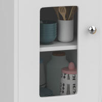 Rcynview Armario de Cocina  con Enchufe Blanco Aparador de Almacenamiento para Microondas y Cajones Ideal para Comedor Cocina Salón - details 5