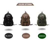 Mochila vintage de lona para hombre, Bolsa Escolar de viaje de gran capacidad para ordenador portátil de 14 pulgadas, nueva moda - details 1