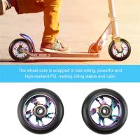 Ruedas de repuesto para patinete eléctrico, ruedas de Pu de 2 piezas y 100Mm con rodamiento para coches mecedoras, coches extremos y patinetes - details 5