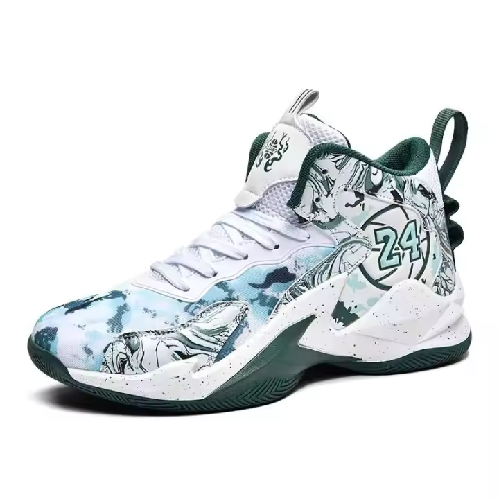 Zapatos de baloncesto para deportes al aire libre con logotipo de marca, Zapatos para correr de malla transpirable a la moda para hombre - 1