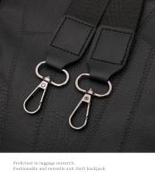 Mochila de trabajo de cuero PU suave para mujer, mochila de hombro cruzado de cuero negro vintage, mochila de viaje antirrobo para mujer - details 16