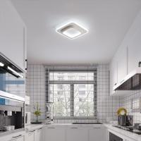 Goeco Lámpara de Techo Cuadrada Moderna Iluminación Nórdica de 21W Lentes LED Montaje Semi-flush - details 6