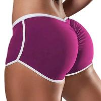 Pantalones cortos deportivos informales para mujer, pantalones cortos deportivos de cintura baja de color sólido sexys de gran tamaño para correr, pantalones cortos ajustados para levantar la cadera - details 1