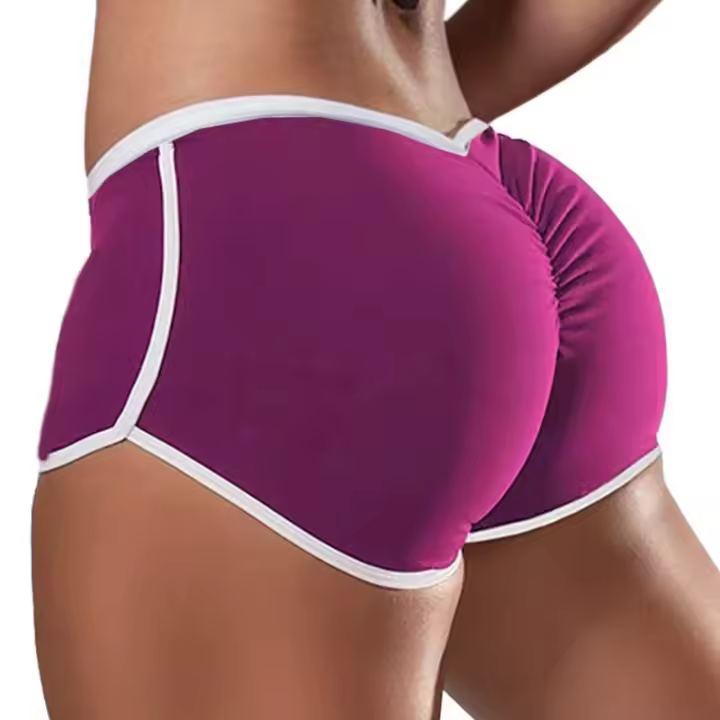 Pantalones cortos deportivos de mujer de color sólido, perfectos para correr y levantar glúteos, color, - 1
