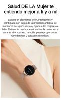 2025 Reloj Inteligente Mujer, Reloj Inteligente con Pantalla AMOLED de 1.32", Llamada Bluetooth, Esfera de Reloj Personalizada, Podómetro, Monitor de Oxígeno en Sangre, Frecuencia Cardíaca y Sueño, Compatible con iPhone Android, Correas Dobles - Acero y S - details 12