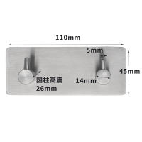 Ganchos de Pared de Acero Inoxidable 304 Pegatinas Adhesivas 3M Ideal para Robes, Toallas, Baño, Aseo - details 2