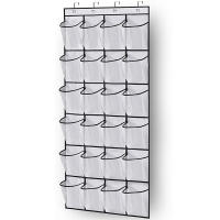 Organizador De Zapatos De 24 Compartimentos En Red Para Pared Estantería De Almacenamiento De Bolsas De Armario Malla Transparente Para Colgar En Puerta Caja De Tela - details 0