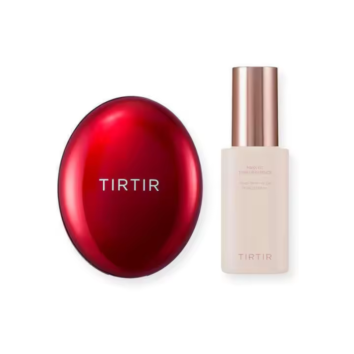 Rutina de maquillaje base TIRTIR - Cojín rojo # 21N Marfil + Esencia tonificante para mascarilla - 1