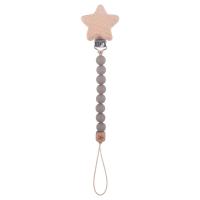 Soporte para chupete suave, cuentas de madera de haya, cordón de madera anticaída de calidad alimentaria, cadena de chupete para bebé, Clips para chupete, cadenas, cadena Molar - details 1