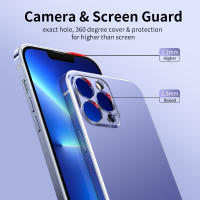 Funda de Metal de acero inoxidable para iPhone 14 Pro Max, carcasa trasera de protección de lente de glaseado, Marco De Colores primario, novedad de 2023 - details 1