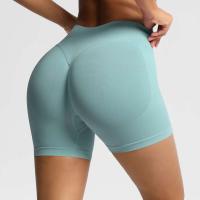 Pantalones cortos de gimnasio ajustados de estiramiento alto cómodos respirables deportivos de cintura para mujer, ropa deportiva para mujer para - details 11