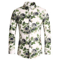 Camisa de Moda de Otoño Impresión Digital Casual Camisa de Negocios de Manga Larga - details 29