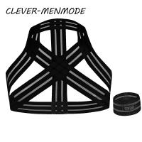 Chaleco sexual Sexy con cinturón cruzado para hombres, cuerpo exótico, BDSM, arnés, lencería, Mankini, fetiche, Sissy, Bikini - details 2