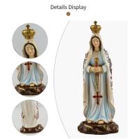 Escultura de la Virgen de Fátima de resina, pintura a mano para exhibición durante mucho tiempo, decoración de iglesia de fe católica y cristiana - details 5