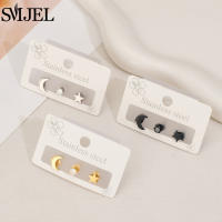 3Pcs Pendientes De Estrella Y Luna Pequeña En Acero Inoxidable Joyería Diaria Para Adolescentes Regalo De Cumpleaños Para Mujer Bijoux - details 2